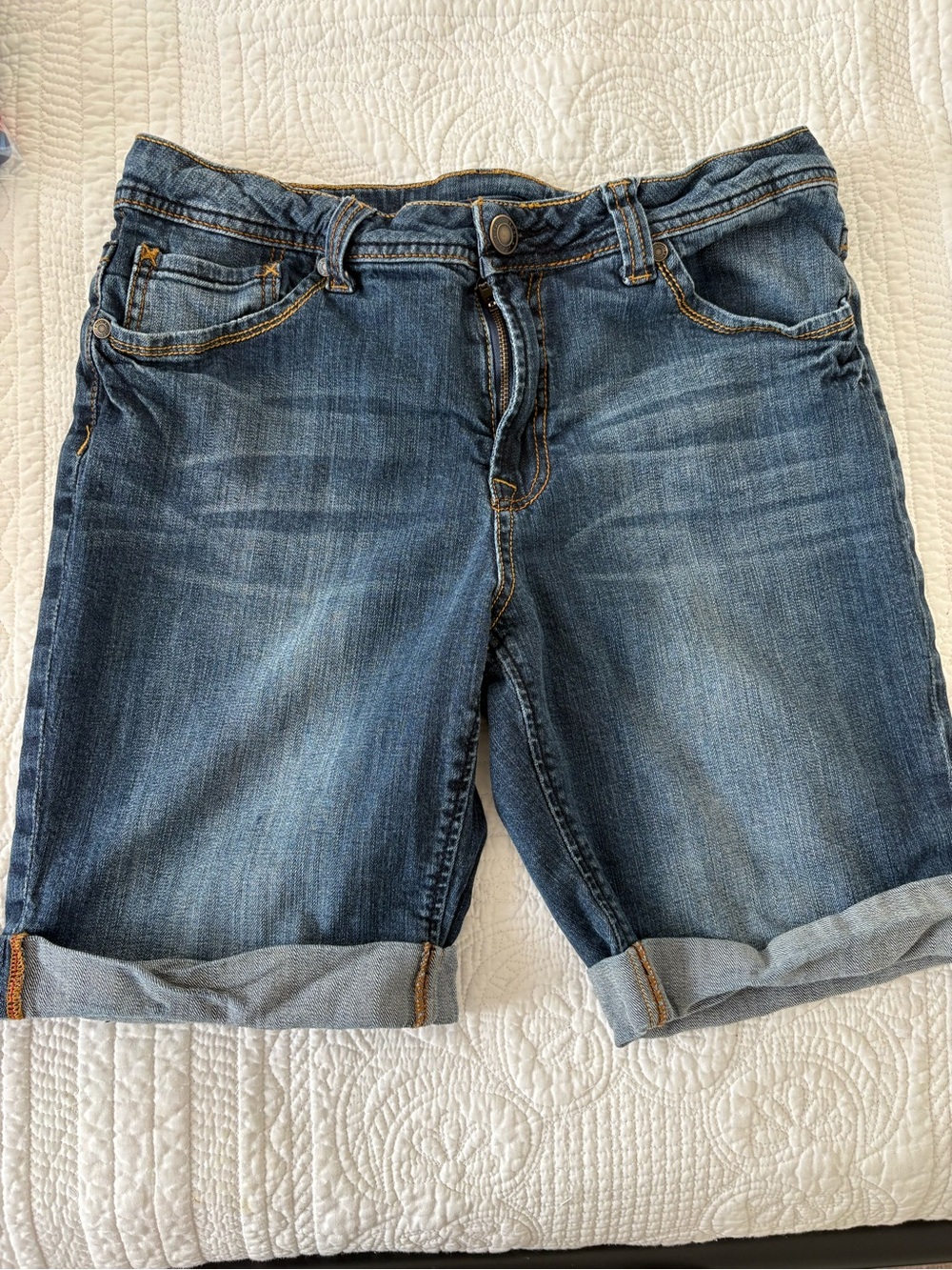 Faded Glory Light Blue Denim Bermuda style shorts